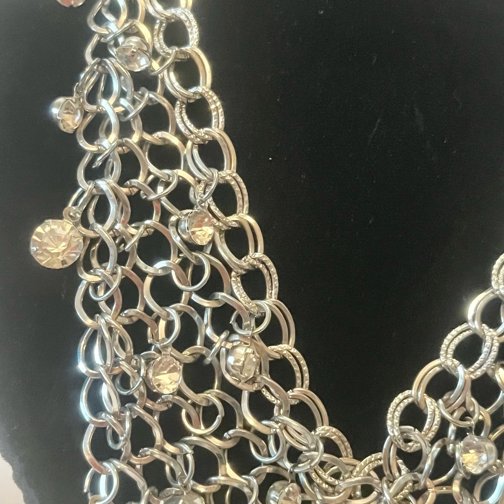 Dazzling Multi-Layer Statement Necklace 17” Length - image 6